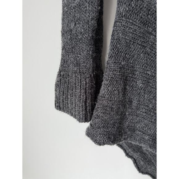 SIONI Anthropologie Cardigan Sweater Woman S BOHO Wool Blend Gray Crochet - Picture 5 of 7